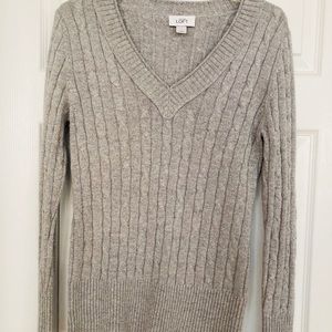 LOFT silver metallic sweater Size M